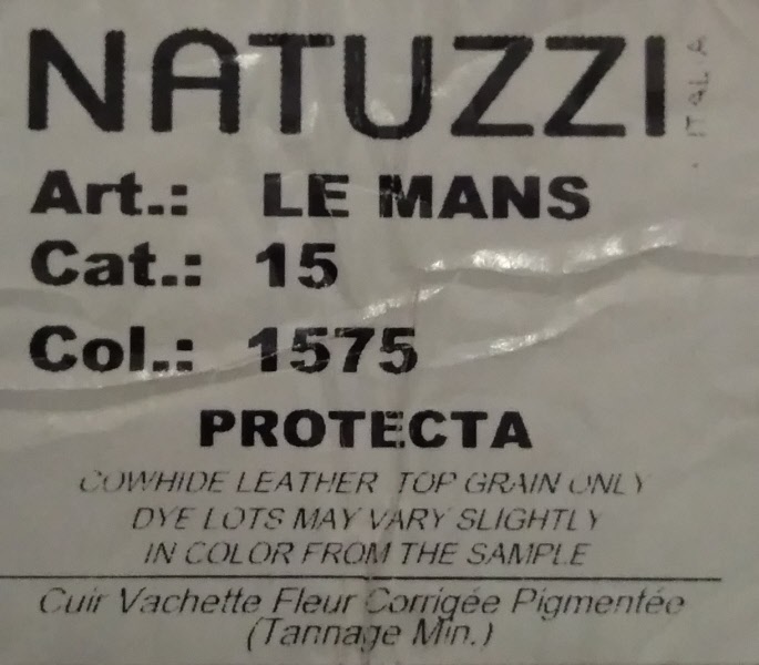 Colore divano in pelle NATUZZI - STATUS 2584 PROTECTA, 150ml